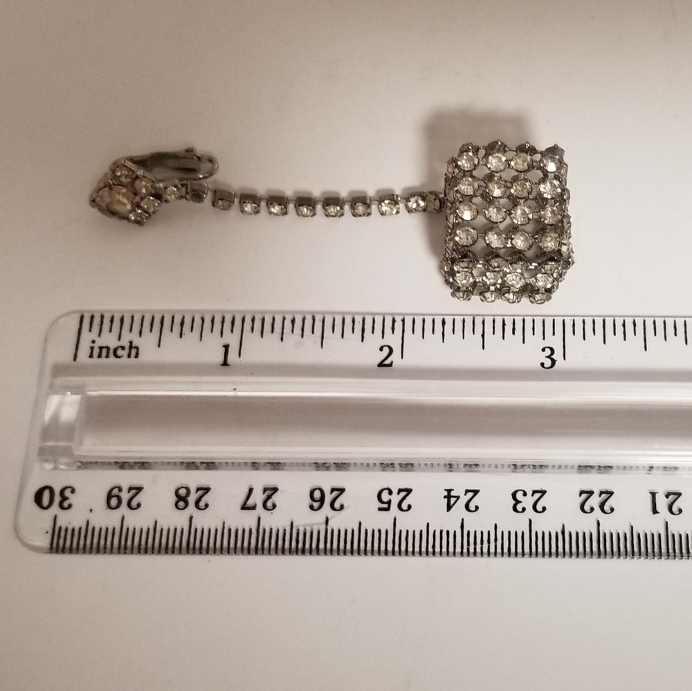Vintage to New Cube Drop Clip On Earrings - Picture 3 of 3